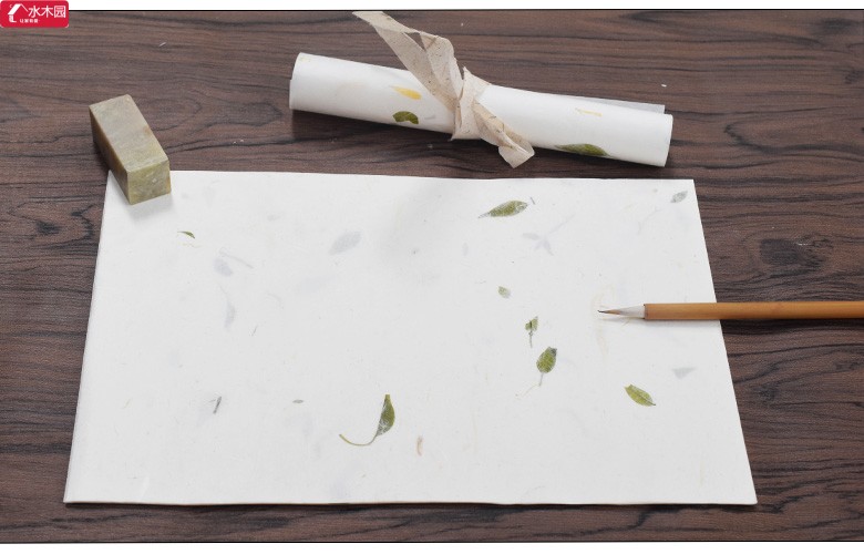 宣纸信签 中国古风信签 纯手工花草宣纸 硬笔毛笔小楷书法纸 黄花茶叶