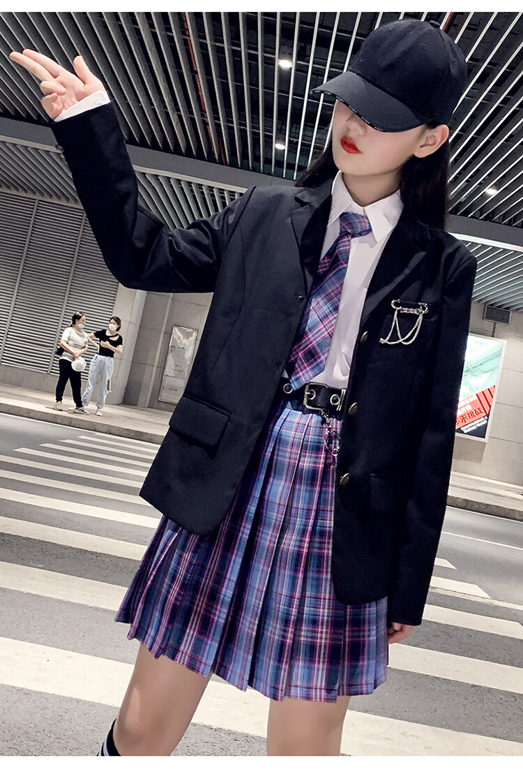 小女孩jk制服小学生夏季春秋装连衣学生1电竞少女霸气全套西装 电竞