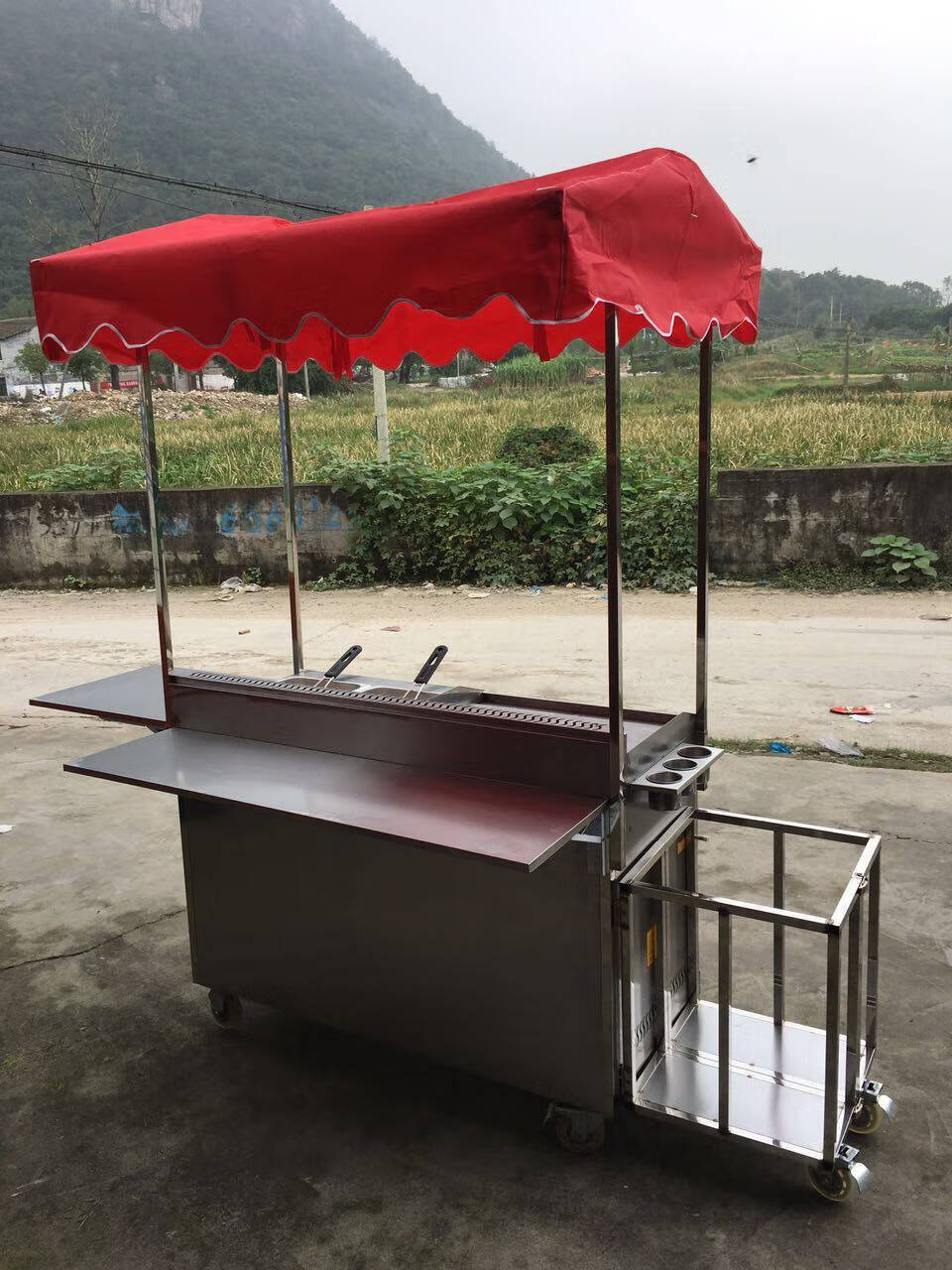 推车 铁板车烧烤车商用多功能摆摊燃气移动手推煤气户外一体小吃车