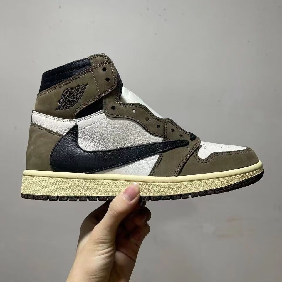 倒钩aj1 深棕倒钩高帮板鞋 ts鬼脸男女同款休闲百搭运动篮球鞋聨名