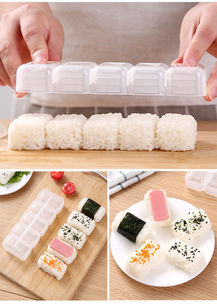 饭团模具三角形五连体寿司模具饭团模具军舰寿司寿司料理紫菜包饭五