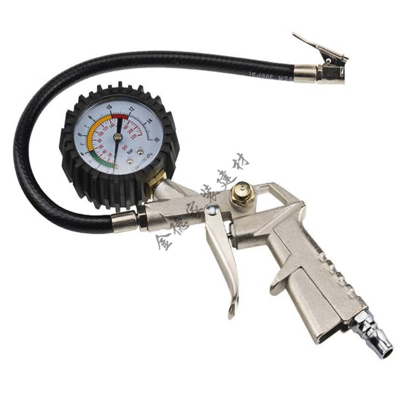 汽车打气嘴充气头轮胎充气工具胎压枪 充气嘴加气嘴接头气压表带胎压