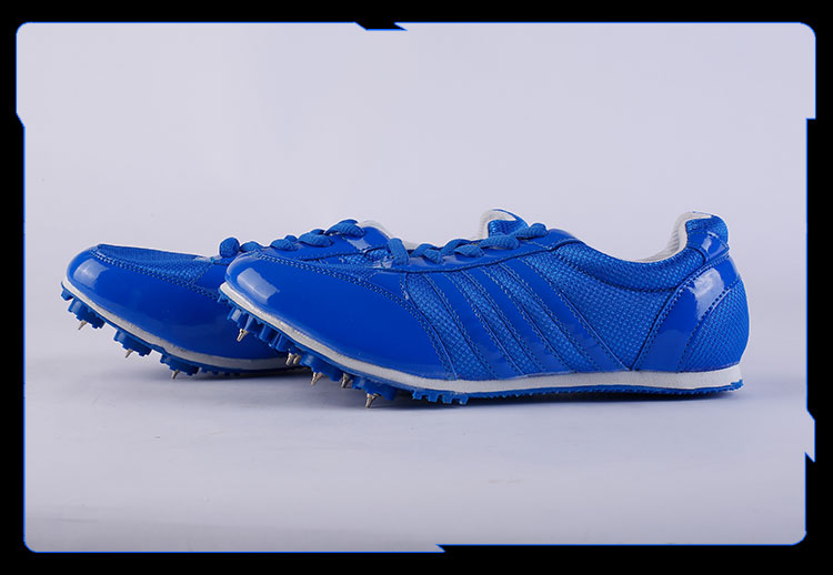 新钉鞋学生训练比赛跑步超轻男女中考田径中长短跑钉子鞋 a08蓝色钉鞋