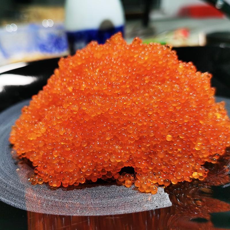 红蟹籽中粒飞鱼籽红鱼子蟹子寿司红鱼籽速冻调味红鱼籽1k【图片 价格