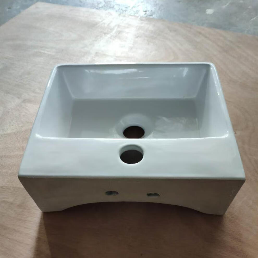 黛惑 现代简约洗面台 陶瓷盆洗脸池 卫生间一体洗手陶瓷方形台上艺术