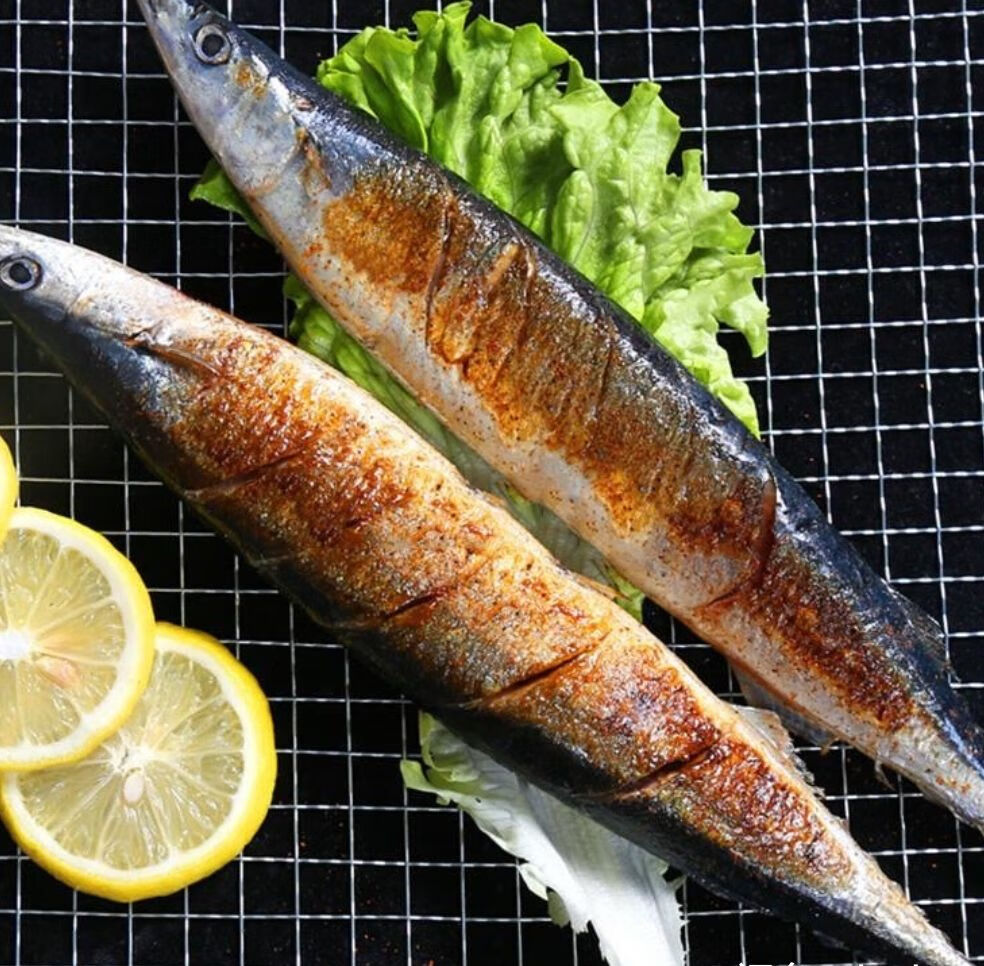 2号秋刀鱼可烧烤香煎一斤四到5条左右有10斤装20斤装多地 2号秋刀鱼20