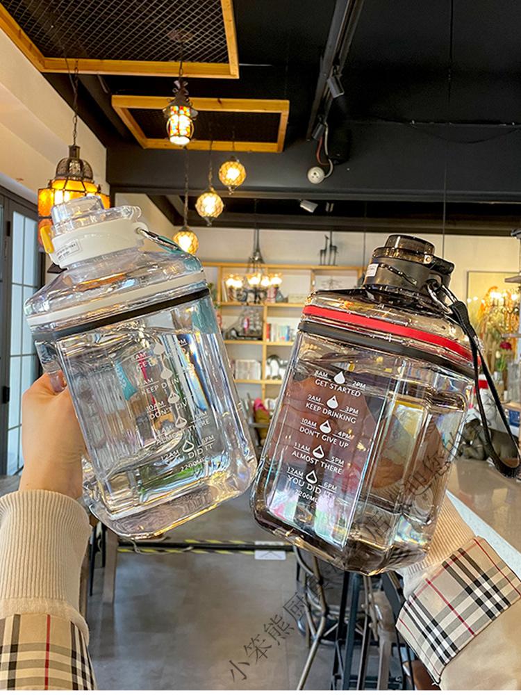 轻奢品质墩墩桶水杯2l吨桶吨水壶大容量健身运动水杯男水桶杯子夏季女