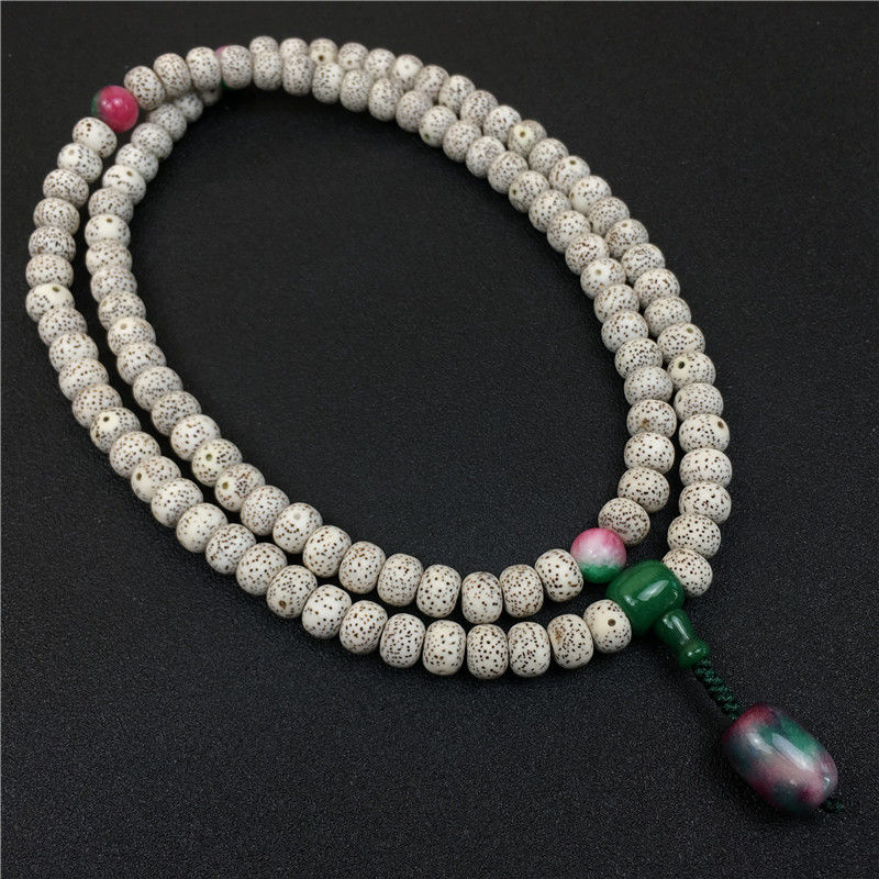 高品质海南高密正月星月菩提子项链男女情侣装饰佛珠108颗天然配饰 油