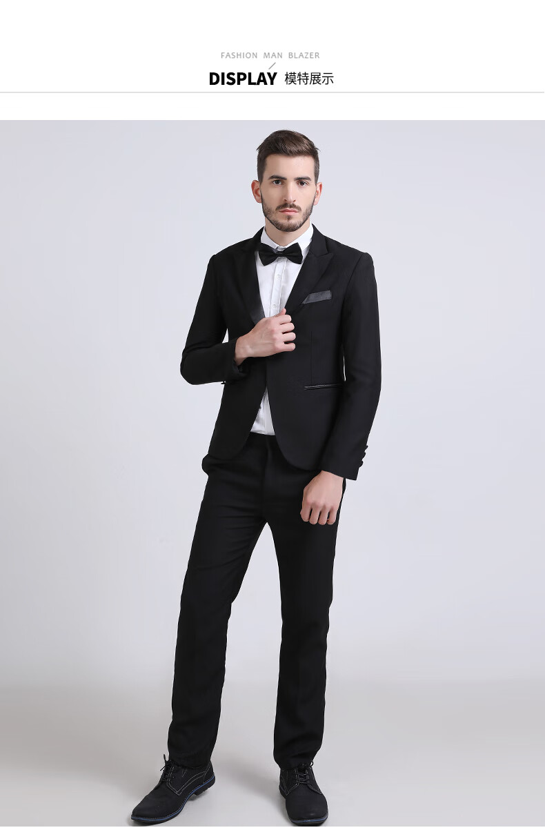 伴郎西装三件套结婚礼服男士西服套装西式伴郎团服兄弟装服正装潮2019