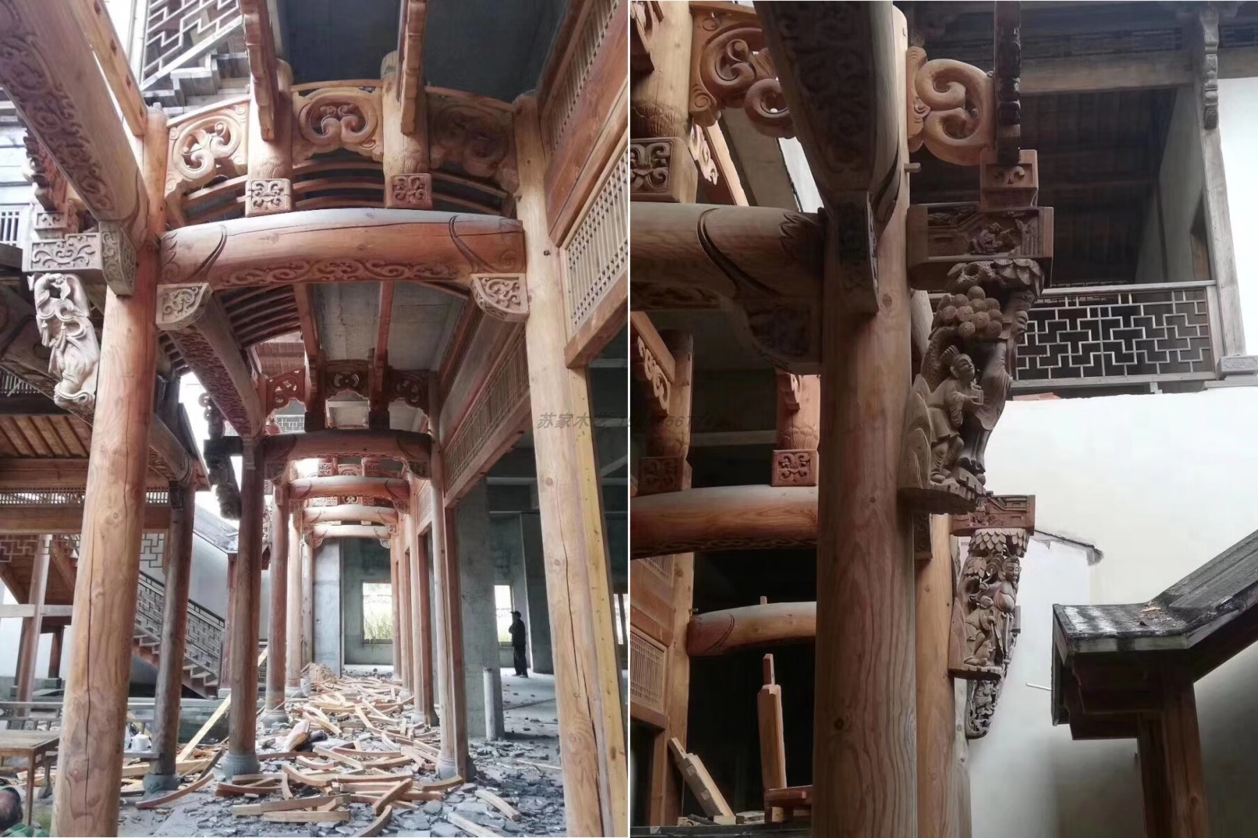 中式仿古建筑装修寺庙祠堂房雕花牛腿梁托雀替压头现货定制 款式一20*