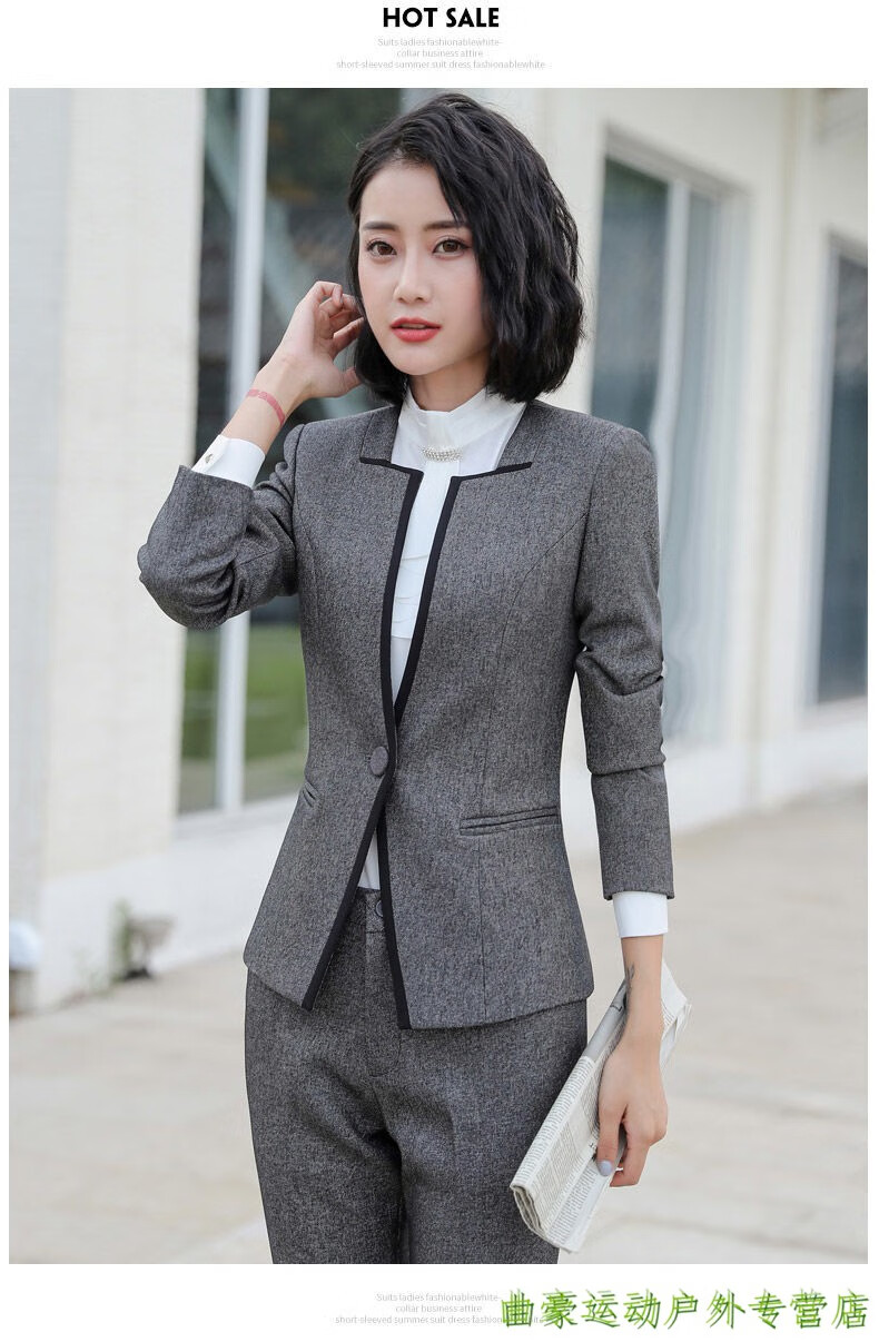 西装套装裤秋冬新款长袖职业装女装西服时尚气质白领酒店ol工作服