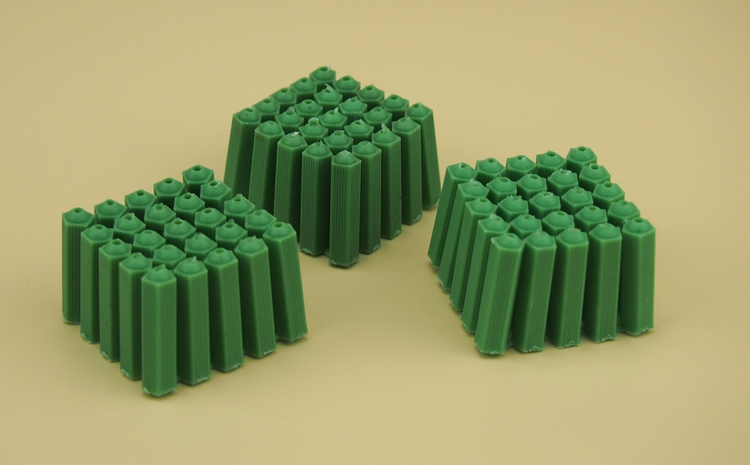 定制绿色塑料膨胀管6mm6厘涨塞胀塞m6m墙塞胶塞彭胀管胶栓胶粒20盒起