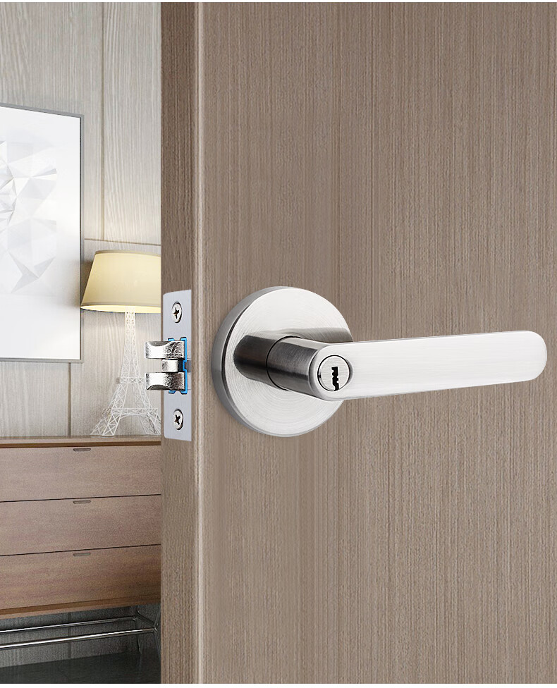 三杆执手锁房门锁卧室房卫生间三杆式执手锁可替换球形锁家用门锁