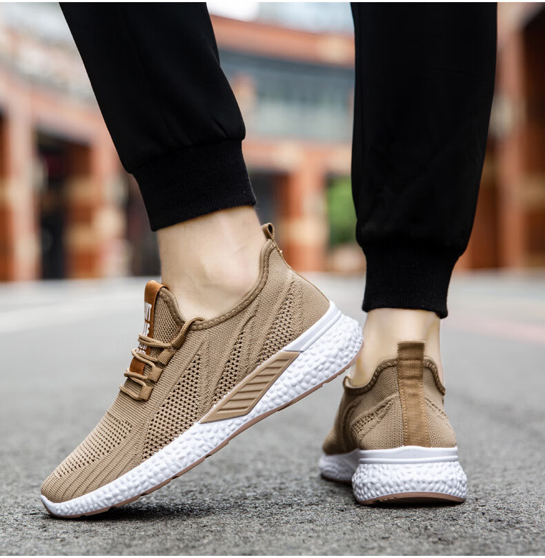 官方旗舰金木鱼男休闲鞋珍源祥夏季透气休闲防滑软底百搭士潮鞋灰色42