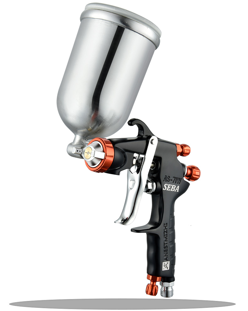 汽车喷漆枪 日本w-71/w77汽车油漆喷枪喷漆上壶原装家具喷抢高雾化