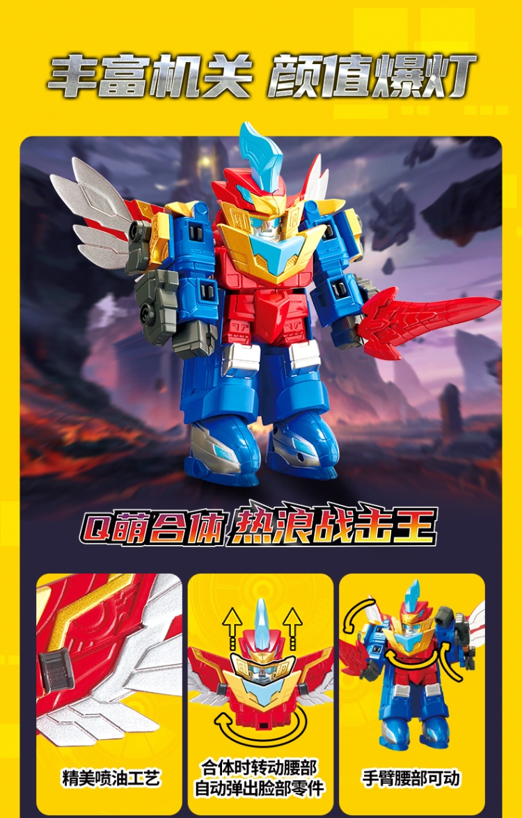 四q萌合体龙虎热浪战击王男孩子 珍藏版三变形风雷战击王536625【图片