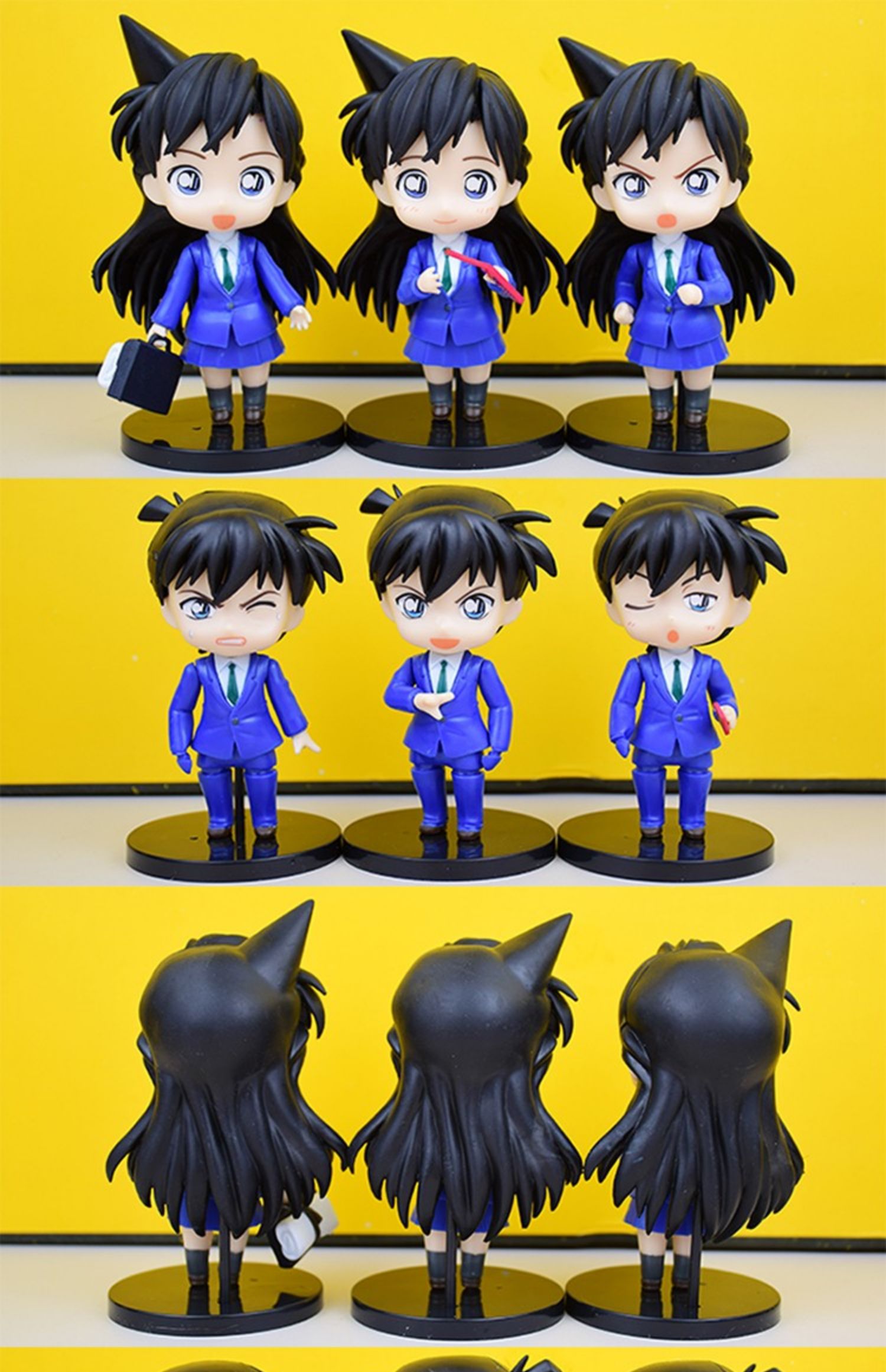 q版名侦探柯南手办盲盒工藤新一 毛利兰公仔玩具摆件蛋糕装饰礼物