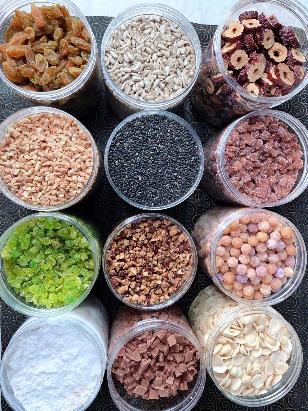 冰粉配料组合藕粉羹配料组合商用家用自制冰粉小料山楂花生碎葡萄