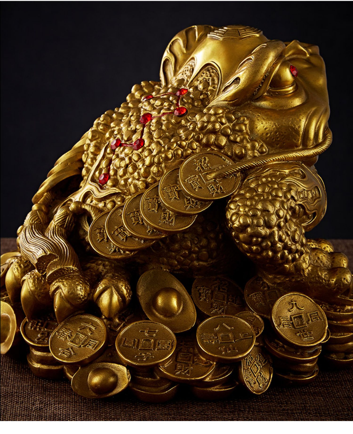 全铜招财金蟾件三足金蝉旺财三脚蟾蜍铜金蟾乔迁开业装饰摆件送人朋友