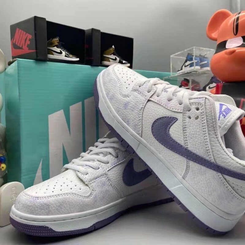 莆田aj官网dunk sb薰衣草色配色扎染 莆田公司级男女情侣款流行潮流风