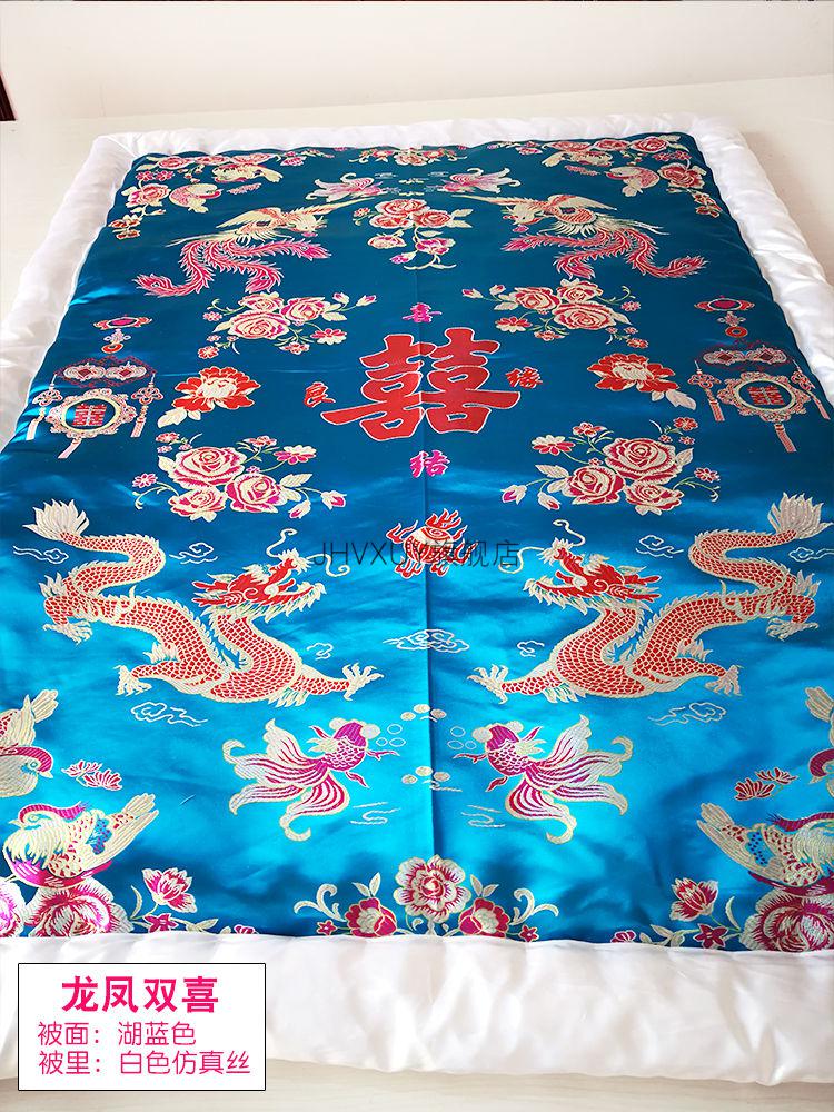 杭州丝绸缎子被面 杭州丝绸绸缎被套老式被面段子复古古风床.