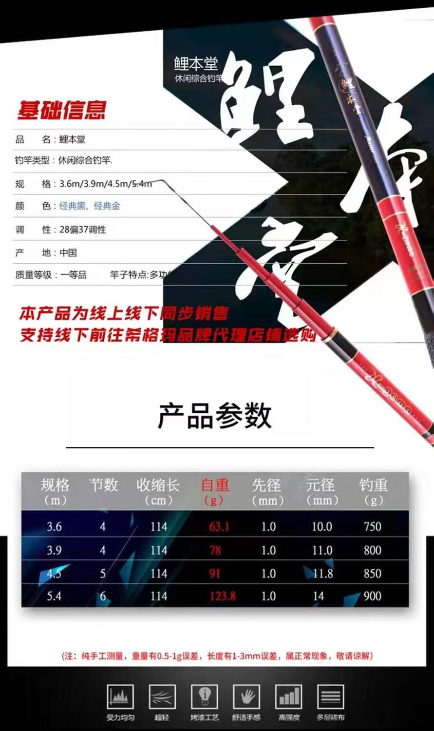 客友高碳鱼竿 希格玛鲤本堂鱼竿鲤鱼竿28调日本碳素轻细台钓竿手杆鱼