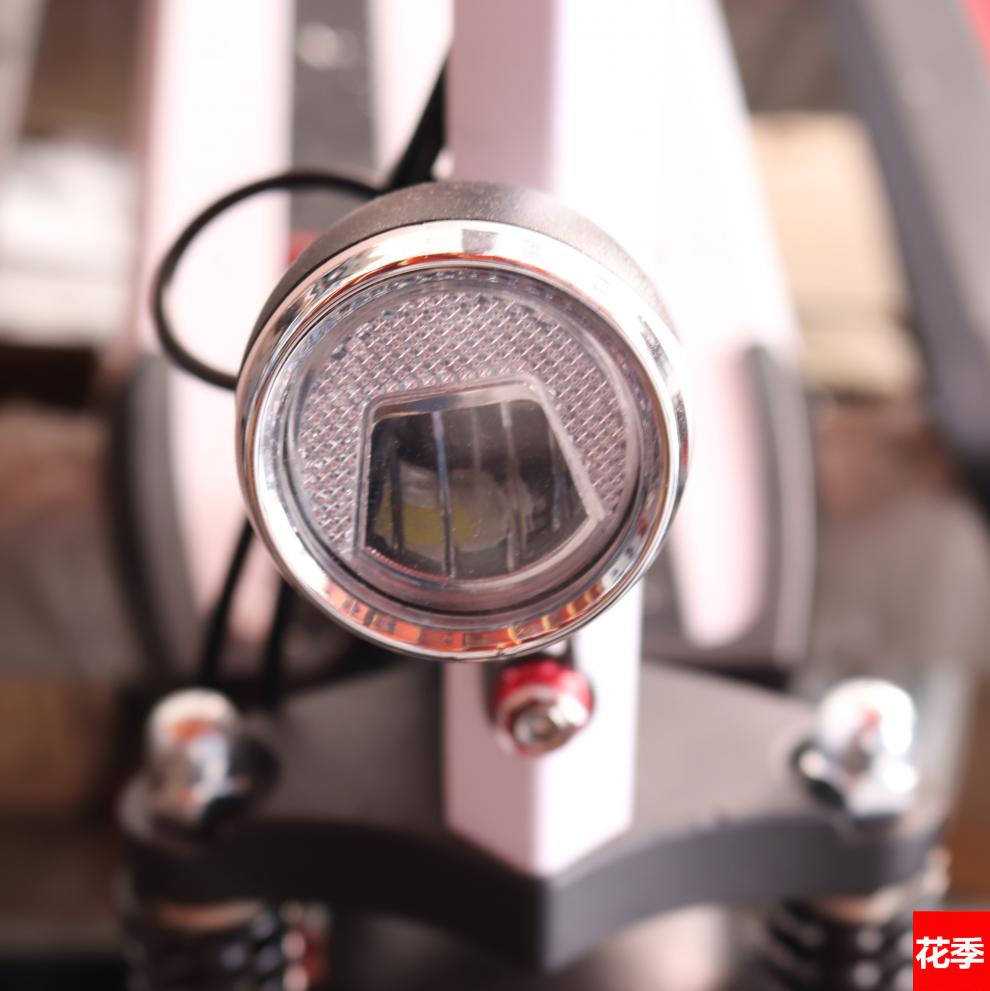 自行车车灯前照灯电动滑板车灯折叠自行车前大灯带喇叭12v-80v通用led
