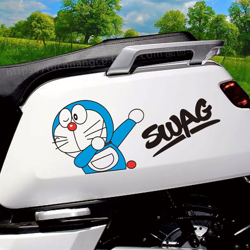 米老鼠米妮卡通可爱创意车贴电动摩托车贴纸划痕遮挡趣味装饰贴画 史