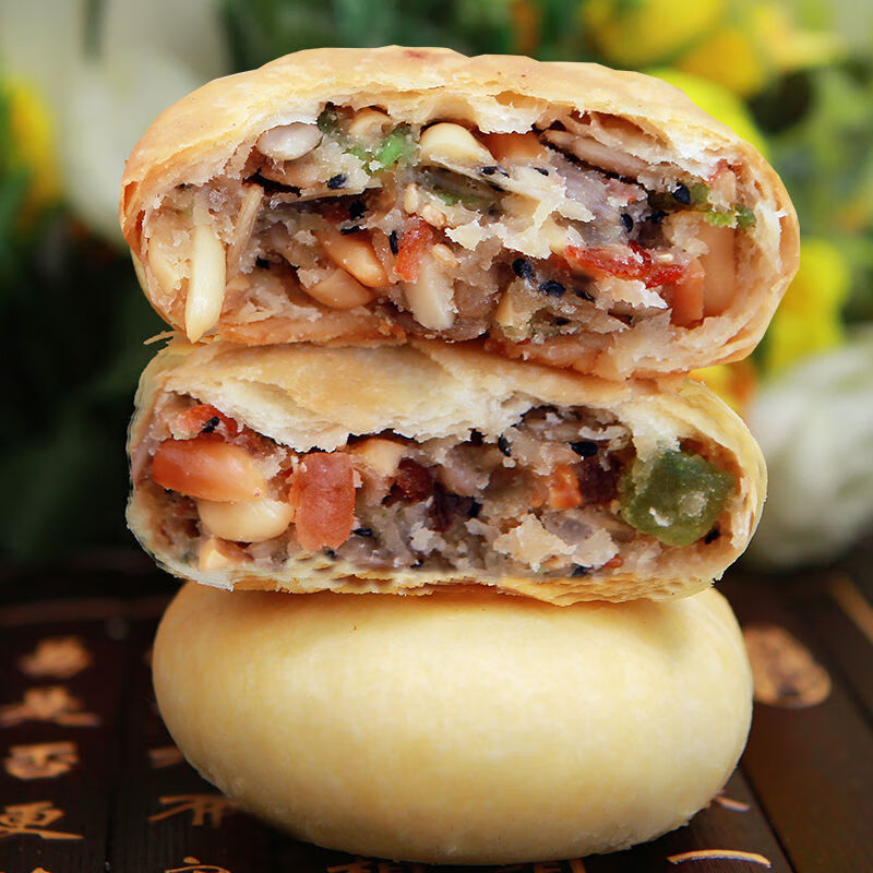 苏式月饼酥皮五仁月饼多口味老五仁月饼散装1-60个 多口味混装 精品