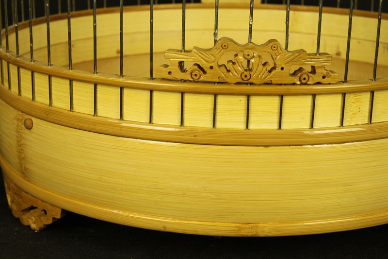 不锈钢加密笼条百灵鸟笼凤头百灵云燕云雀沙百灵竹制鸟笼全套配置