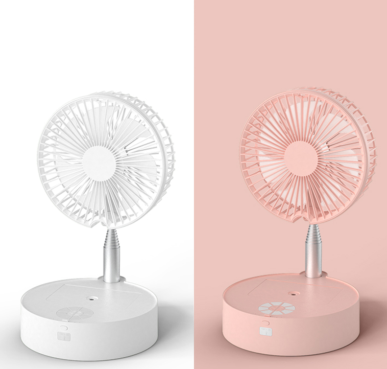 普芝折叠小风扇普芝伸缩折叠风扇宿舍小型办公室桌面落地露营usb充电