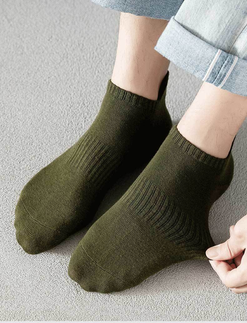 男士夏季袜子双袜子男春夏款提耳运动风短袜男士袜子学生透气吸汗船袜