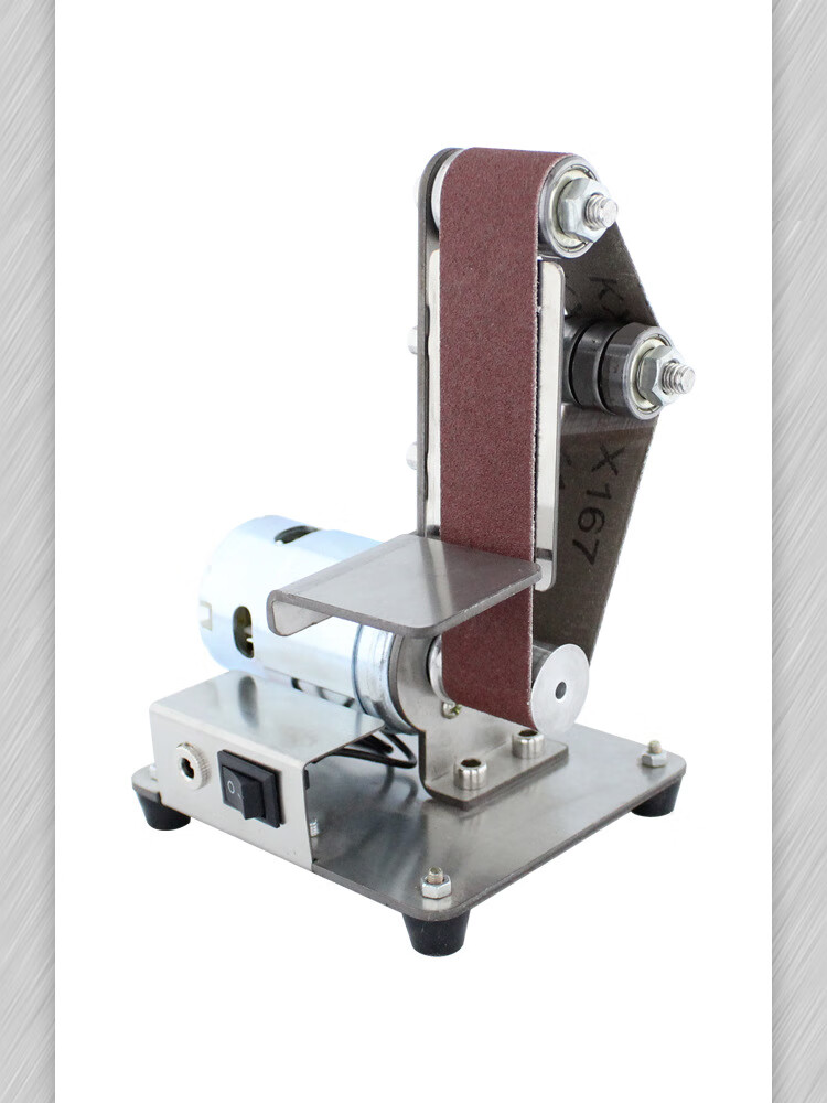 砂带机电动小型迷你砂带机diy抛光机打磨机帆船砂带机定角磨刀机 卧式