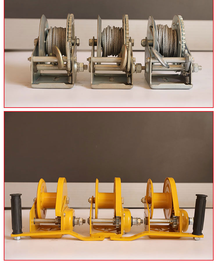 定制手摇绞盘自锁式 手摇绞车卷扬机便携小型小吊机双向 手动绞盘