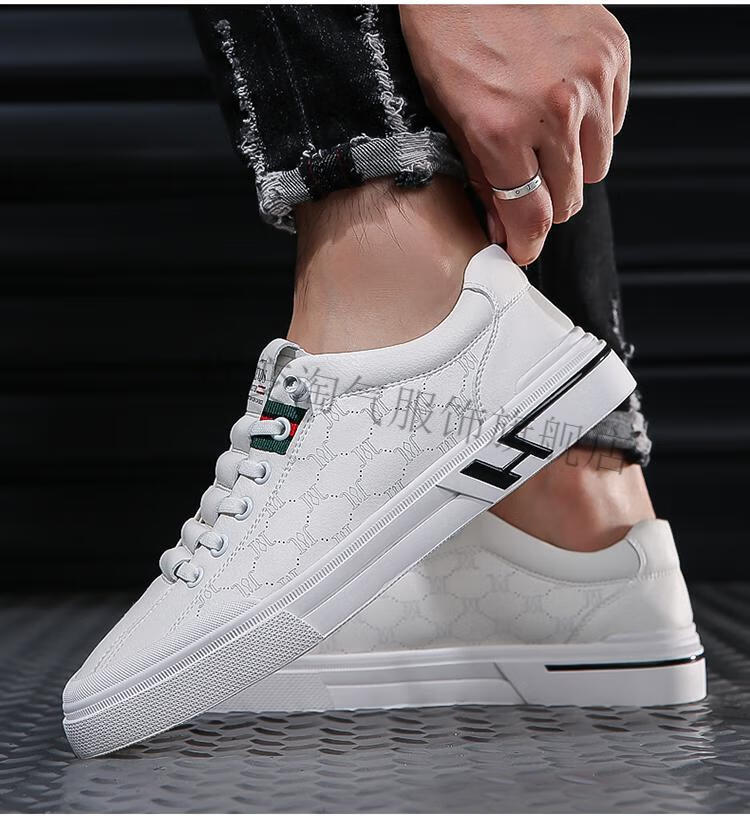 苍南约亚尊皇鲨鱼男鞋飞行员牛皮鞋隐形增高透气百搭鞋男抖音同款