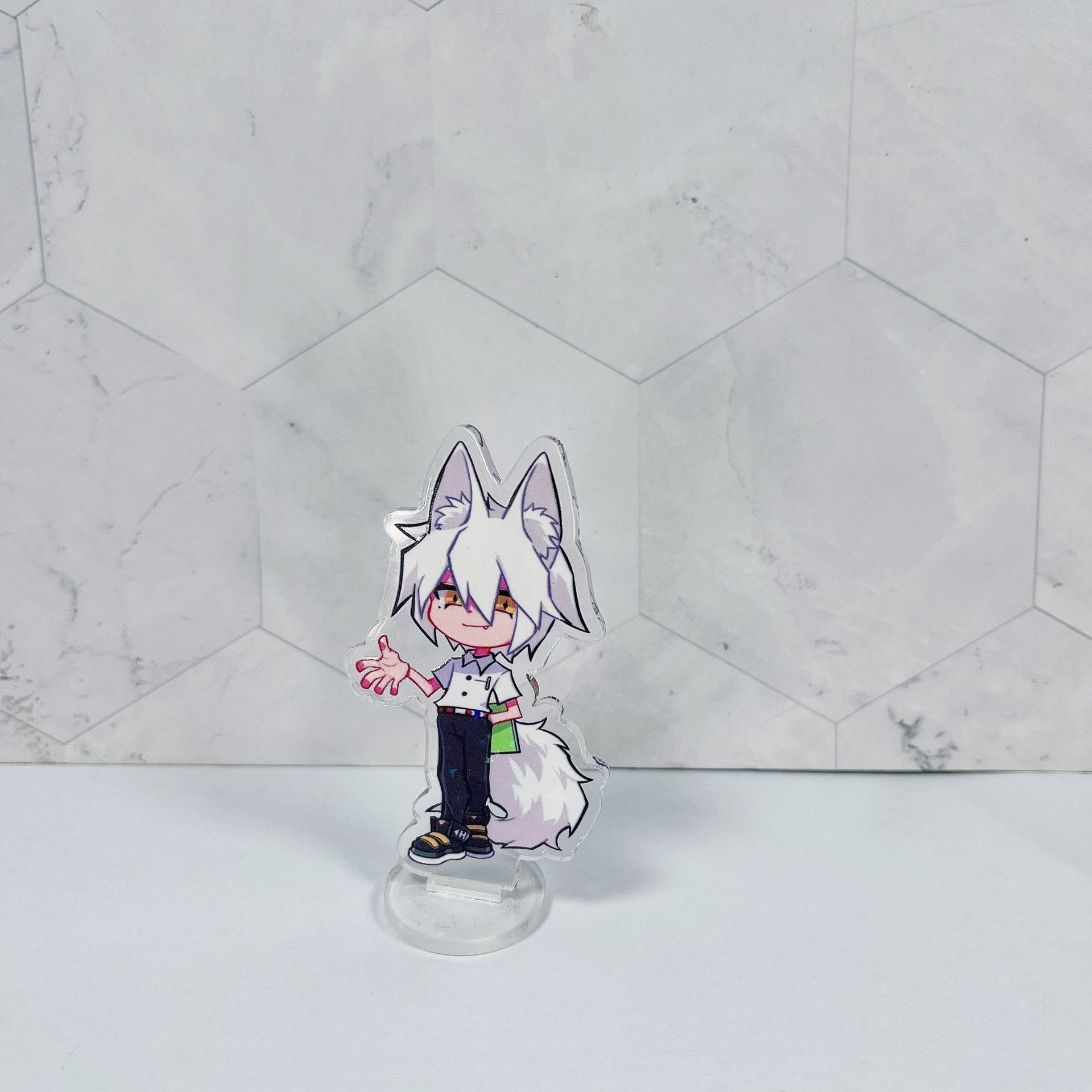 凹凸世界小立牌 安迷修卡米尔金天使透明镭射亚克力车载摆件 01 小立