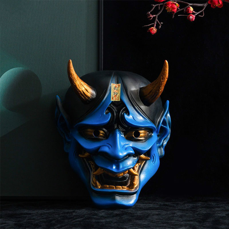 日式和风cosplay般若面具防摔树脂恐怖浮世绘挂件纹身店摆件收藏礼物