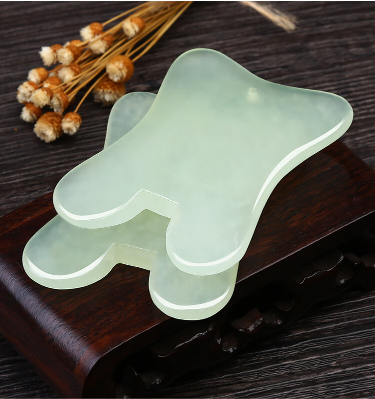 刮痧板面部美容院专用玉石脸部拨筋全身背部刮脸板颈肩部玉板 薄款一