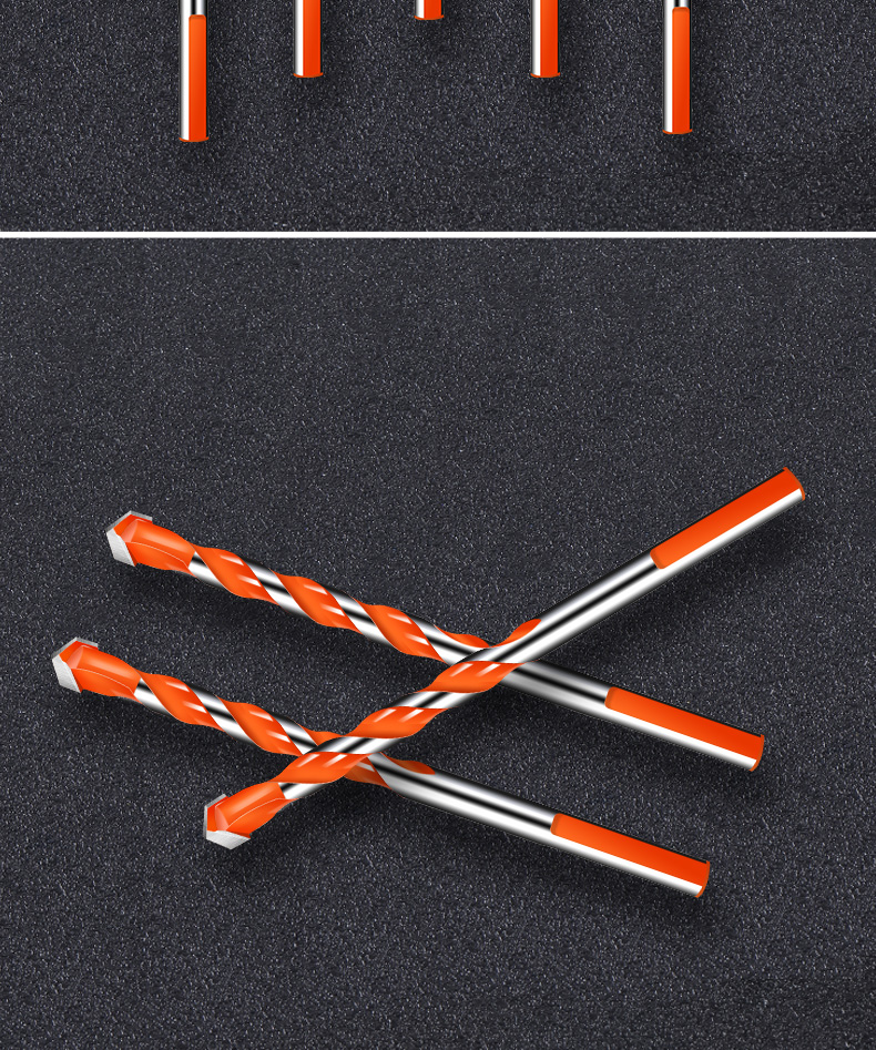 瓷砖钻头打孔6mm超硬合金混凝土水泥墙专用多功能三角钻霸王钻头 三角