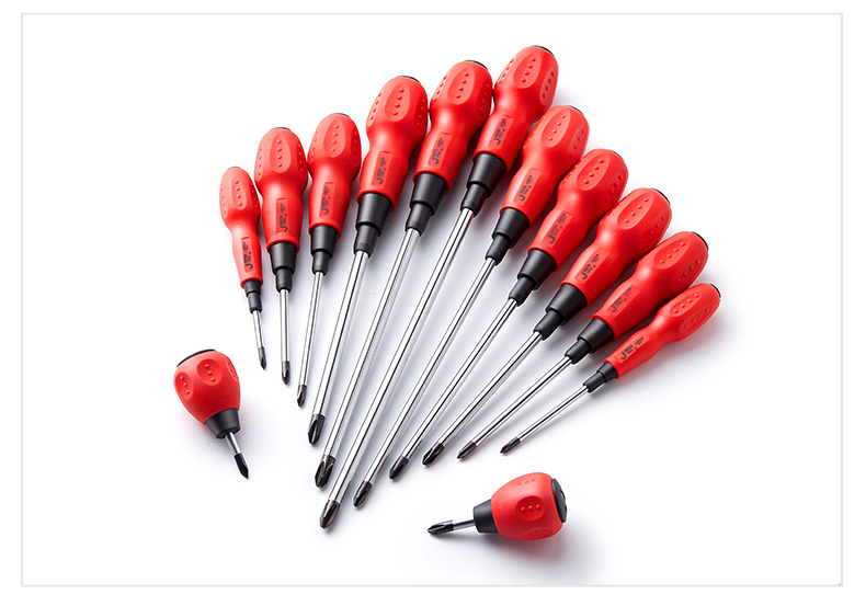 捷科手动螺丝刀jetech十字软柄螺丝批改锥多功能起子小批头强磁铬钒钢