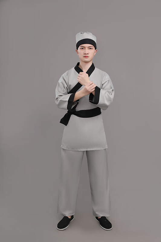 古代店小二服装成人古装汉服话剧家丁佣人茶楼酒店跑堂工作演出服 a款