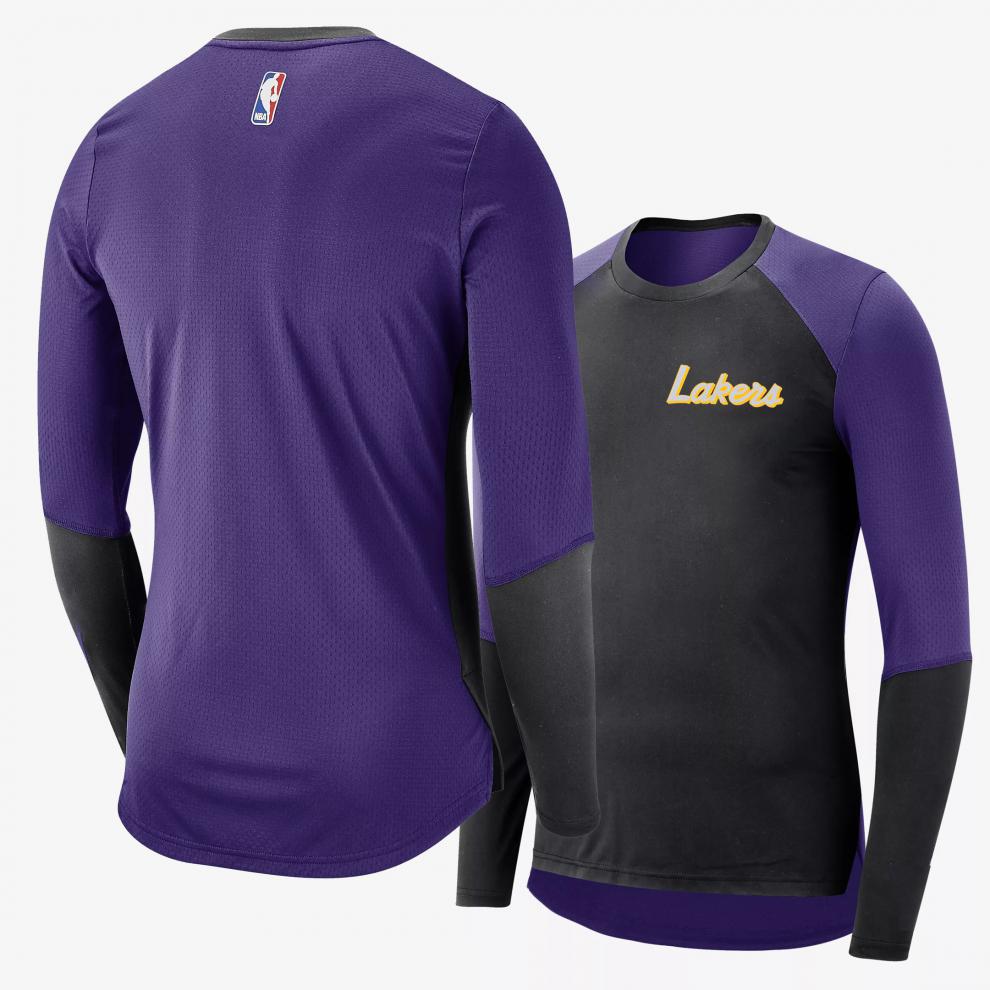 腾讯体育同款nba篮网湖人勇士快船队篮球训练服长袖速干t恤紧身热身