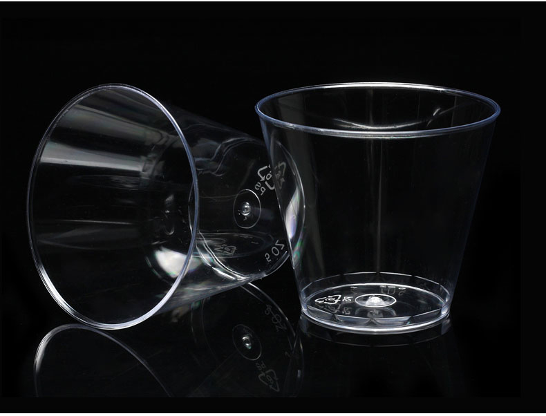 潮品5/150ml航空杯硬塑杯杯子饮水杯啤酒杯100个 150ml直筒透明100个