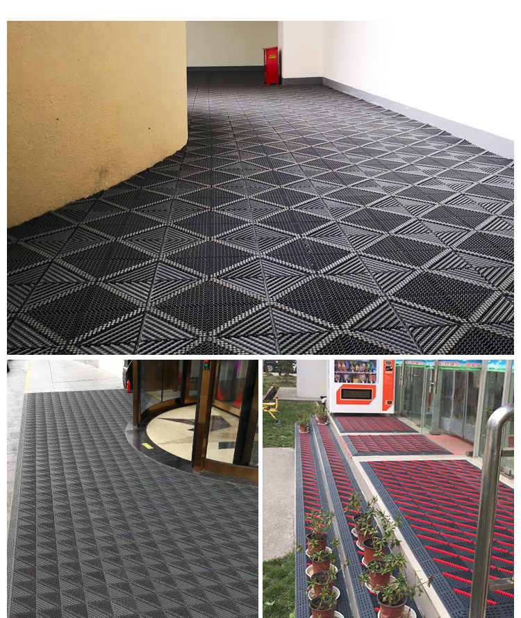 防滑地垫室外三合一门口进门拼接商用户外脚垫酒店除尘门垫灰色两边灰