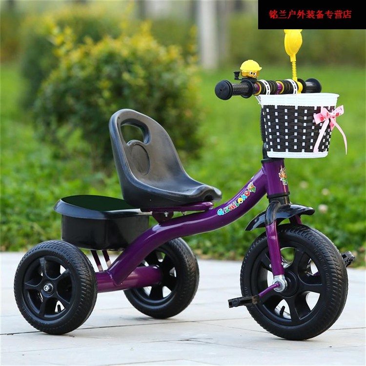 儿童三轮车可手推小孩子自行车坐女宝宝男孩骑车子1-2-3-5岁男女小孩