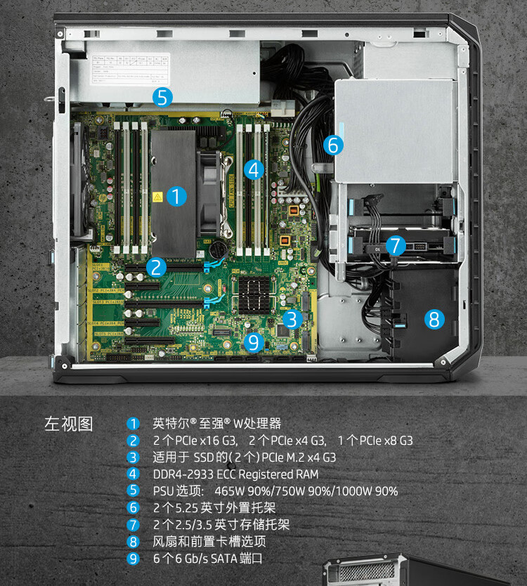 惠普(hp) z4 g4 图形工作站 塔式电脑主机 图形动画制作 i9-10900x 10