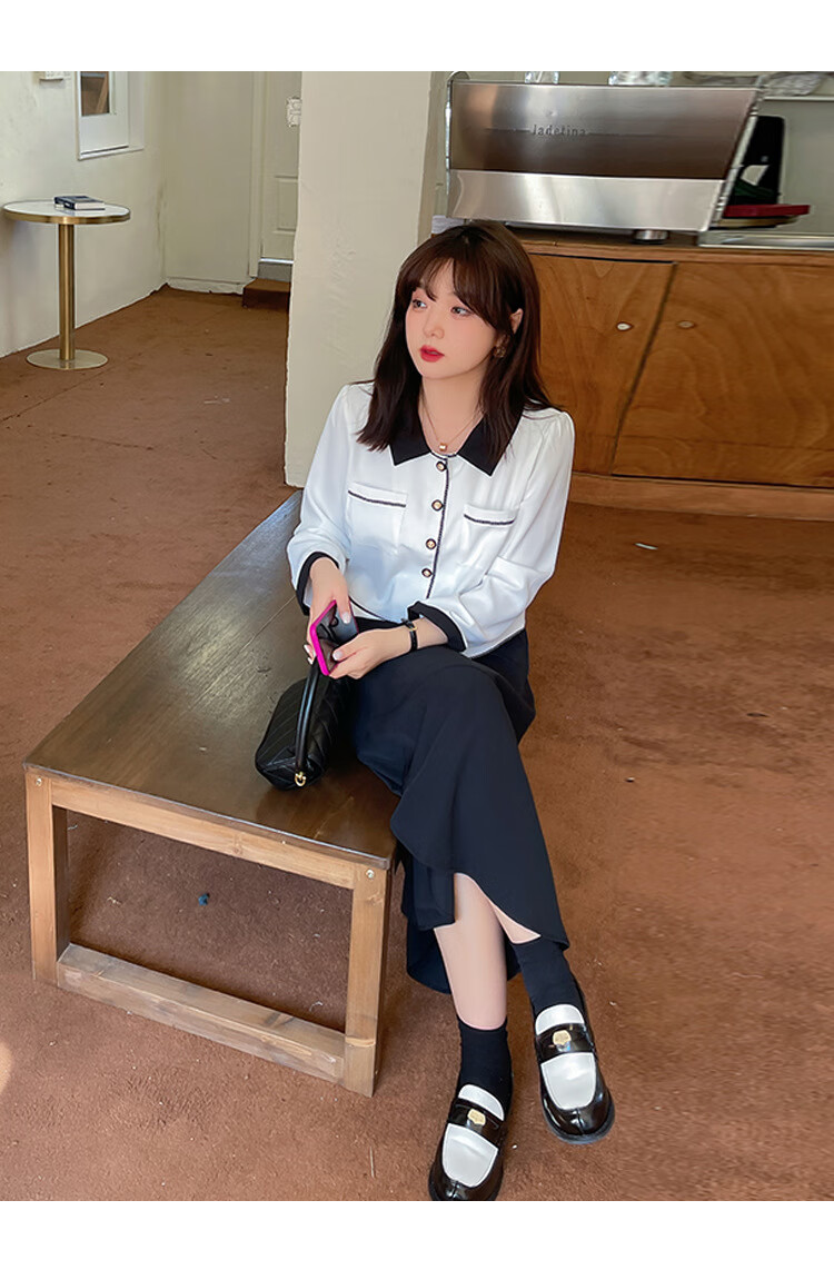 沫筱雪 早秋新款2022秋季大码女装200斤胖mm小香风开衫高腰半裙套装