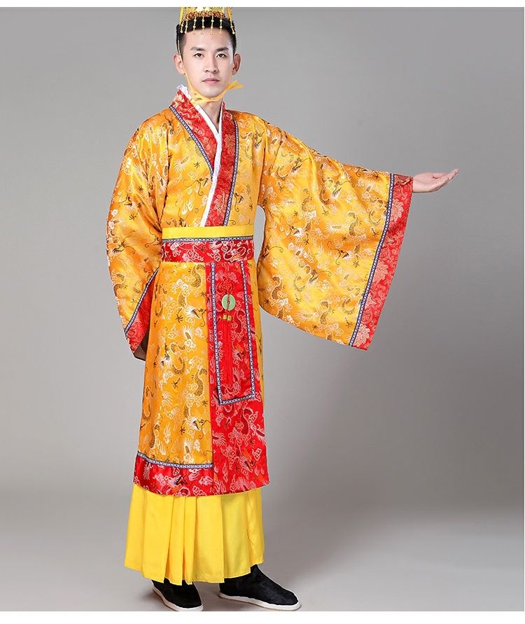 唐朝皇帝服装古装秦朝汉武帝古代龙袍汉太子男士古装汉服演出服秋勤