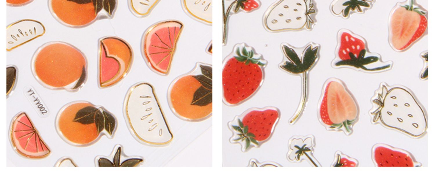 3d贴纸水果果冻透明水晶立体滴胶手机手账本装饰贴儿童钻石贴画y07