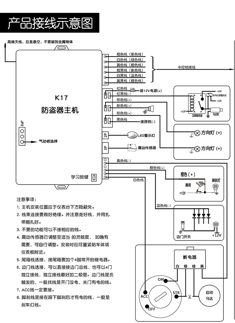 铁将军防盗器说明书图图片